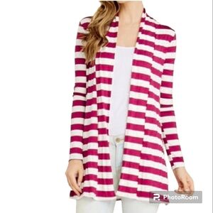 Reborn J sz S stripe open front cardigan